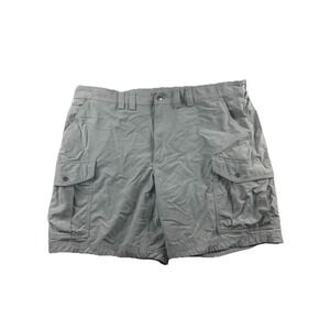 Duluth Trading Armachillo Cooling Cargo Shorts Mens 44 Gray Stretch Nylon Hike